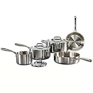 Tramontina 80116/597DS Gourment Tri-Ply Clad Stainless Steel, 8-Piece, Made in Brazil Cookware Set,