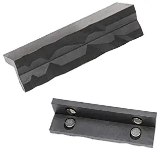 DEF 4" Vise Jaws Pads with Magnetic, Soft Vice Jaws Cover, Multi-Purpose Protector for Any Metal Bench Vice, Set of 2, inch, Black
