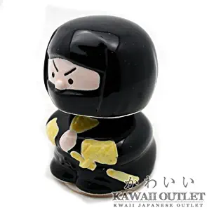 Japanese Bobble Head Collection Nodding Head Spring Action Figurines Car Dashboard, Black Ninja