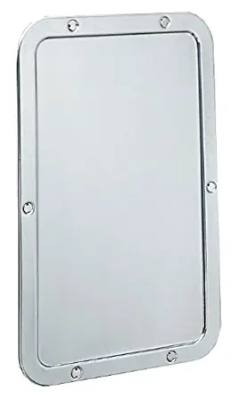 Bobrick 942 Stainless Steel 430 Frameless Mirror, Bright Finish, 11-1/4