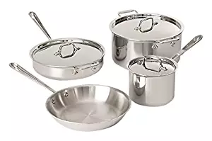 All-Clad Tri-Ply Stainless Steel 7 Piece Cookware Set