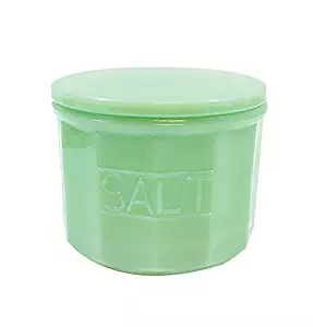 Tablecraft HJSC10 Salt Cellar with Lid, 3.75" x 3.75" x 3.125", Green