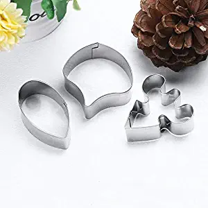 AppleLand 3pcs/Set Stainless Steel Butterfly Orchid Flower Shape Cake Mold Metal Petal Fondant Cake Mold Cutter Decorating Tools