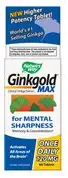 Nature's Way Ginkgold Max Advanced Ginkgo Extract for Mental Sharpness 1x Daily 120 mg, 60 Count