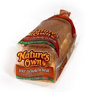Nature's Own Whole Wheat Bread - Two Loaves