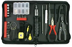 Rosewill Tool Kit RTK-045 Computer Tool Kits for Network & PC Repair Kits with Plier Hex Key Bits ESD Strap Phillips Screwdriver Bits & Socket Sets