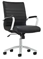 Realspace(R) Winsley Mid-Back Chair, Black