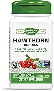 Nature's Way Premium Herbal Hawthorn Berries, 1,530 mg per serving, 100 Capsules