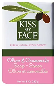 Kiss My Face Moisturizing Bar Soap for All Skin Types - Olive & Chamomile - 8 oz