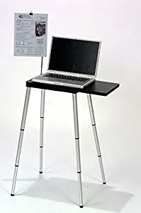 Tabletote Black Portable Compact Lightweight Adjustable Height Laptop Notebook Computer Stand Table