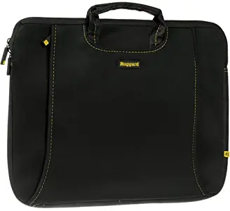 RUGGARD 15" Ultra Thin Laptop Sleeve with Handles (Black/Yellow)