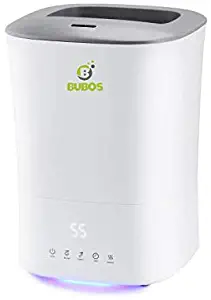Bubos Cool and Warm Mist Humidifier - 5L Ultrasonic Humidifiers Whisper Quiet Operation, Adjustable Mist Output, Aromatherapy, Large Capacity Vaporizer for Home Bedroom Baby Room Or Office