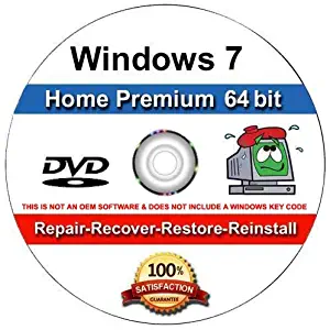 9th and Vine Compatible Windows 7 Home Premium 64 Bit DVD. Install To Factory Fresh, Recover, Repair and Restore Boot Disc. Fix PC, Laptop and Desktop.