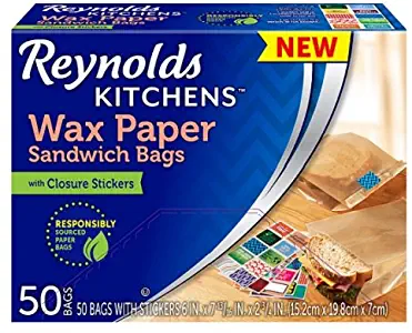 Reynolds Kitchens Wax Paper Sandwich Bags - 6x7-13/16", 50Count