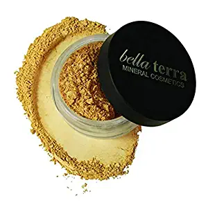 Bella Terra Mineral Powder Foundation | Long-Lasting All-Day Wear | Buildable Sheer to Full Coverage – Matte | Sensitive Skin Approved | Natural SPF 15 (Nutmeg) 9 grams