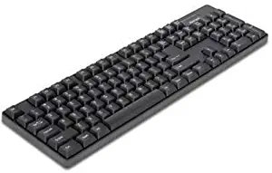 ProHT USB Standard Keyboard (70010), 104 Key Standard Windows Keyboard for PC Laptop Desktop, Windows 7/8 / 10 / XP/Vista, Plug and Play, Black