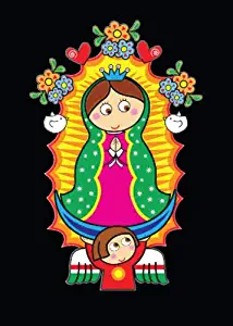 Edward & Co Decal Virgen de Guadalupe Sticker Car Window Laptop Vinyl Virgin Mary (2 Sizes) (3.8 x 6.1 in)