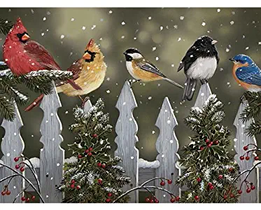 Bits and Pieces - 1000 Piece Jigsaw Puzzle - Winter Perch, Birds in Snow - by Artist William Vanderdasson - 1000 pc Jigsaw