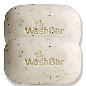 WashBar Natural Dog Shampoo Bar - Natural Soap and Dog Shampoo For Dry Itchy Skin, Easier to Use Than Liquid Shampoo With No Plastic Bottle Waste, 2pack