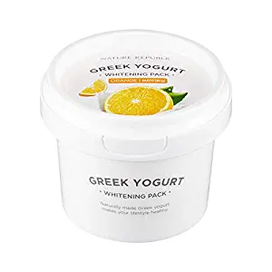 Overnight Moisturizing Sleep Mask Sheet - Nature Republic Greek Yogurt Pack Orange 130 ml / 4.39 fl. oz.