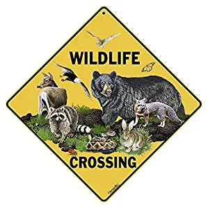 CROSSWALKS Wildlife Crossing 12" X 12" Aluminum Sign (X215)