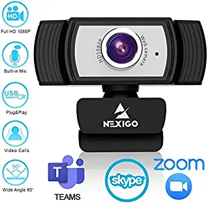 1080P Webcam for Streaming, 2020 NexiGo Web Camera with Microphone, for Zoom Meeting YouTube Skype FaceTime Hangouts OBS Xbox XSplit, Compatible with Mac OS Windows Laptop Desktop Computers Monitors