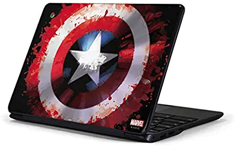 Skinit Decal Laptop Skin for Chromebook 3 11.6in 500c13-k01 - Officially Licensed Marvel/Disney Captain America Shield Design