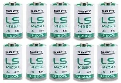 (10 PACK) Saft LS-14250 1/2 AA 3.6V Lithium (non Rechargeable)