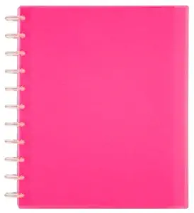 TUL Custom Note-Taking System Discbound Student Notebook, Letter Size, 3-Subject, Pink