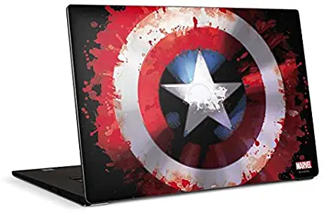 Skinit Decal Laptop Skin for Dell XPS 15in (2017) - Officially Licensed Marvel/Disney Captain America Shield Design