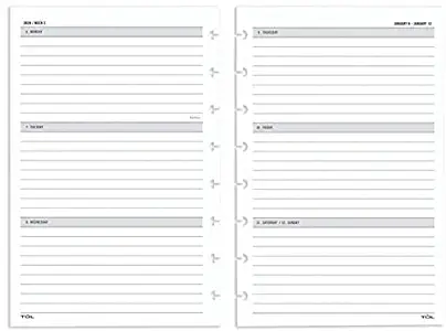 TUL Discbound Weekly/Monthly Refill Pages, Junior Size, January to December 2020