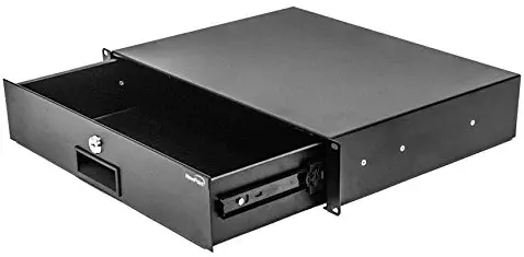 NavePoint Server Cabinet Case 19 Inch Rack Mount DJ Locking Lockable Deep Drawer with Key 2U