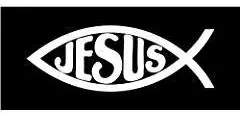 Chase Grace Studio Jesus Fish (2 Pack) Religious Symbol Christian God Vinyl Decal Sticker|White|Cars Trucks SUV Laptops Wall Art|5.5" X 2"|CGS179