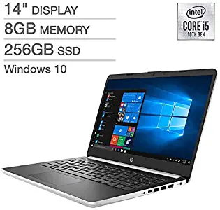 HP 14" Laptop 10th Gen Intel Core i5 - 1080p, RAM 8 GB, 256 GB SSD, Model: 8AA76UA#ABA
