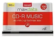 Maxell 625156 Premium Quality Recording Surface Recordable CD (Audio Only) for Noise Free Playback and CD Drive Playback