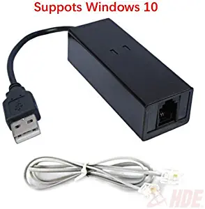 USB 56K External Dial Up Fax Data Modem Windows 10/8 / 7 / XP/Vista