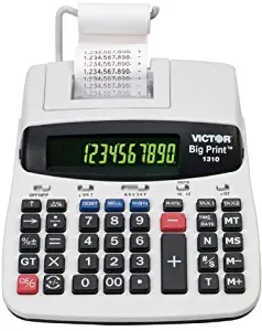 Victor 1310 Big Print Commercial Thermal Printing Calculator, Black Print, 6 Lines/Sec