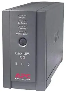 APC BK500BLK Back-UPS Cs 500VA/300W UPS System, Gray