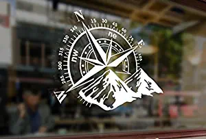 25cm Compass Rose Navigate 4x4 Offroad Mount Art Vinyl Stickers Funny Decals Bumper Car Auto Computer Laptop Wall Window Glass Skateboard Room