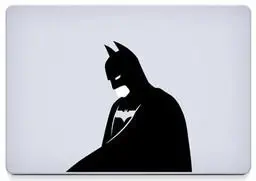 Batman Profile Vinyl Decal Sticker Skin for MacBook Laptop in black.