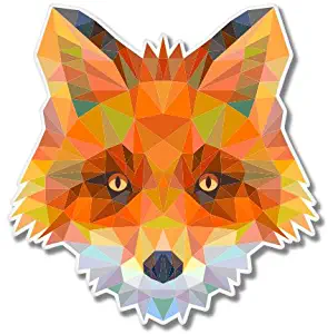 AK Wall Art Fox Triangles Design Vinyl Sticker - Car Window Bumper Laptop - Select Size