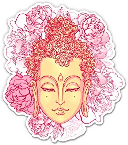 GT Graphics Express Buddha Pretty Peanies Peace Zen Om - Vinyl Sticker Waterproof Decal