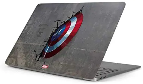 Skinit Decal Laptop Skin for MacBook Pro 16in (2019-20) - Officially Licensed Marvel/Disney Captain America Vibranium Shield Design