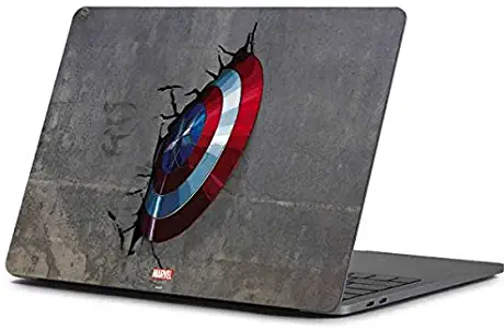 Skinit Decal Laptop Skin for MacBook Pro 13-inch (2016-17) - Officially Licensed Marvel/Disney Captain America Vibranium Shield Design