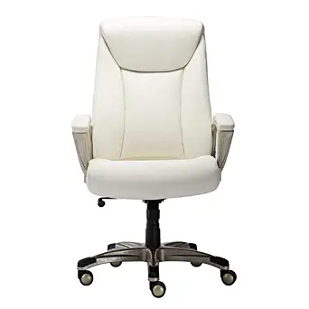 AmazonBasics Bonded Leather Big & Tall Executive Office Computer Desk Chair, 350-Pound Capacity - Cream, BIFMA Certified