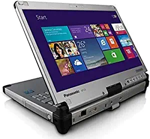 Panasonic Laptop Convertible Tablet CF-C2, Intel i5 4th Gen, 1.90GHz, 12.5" HD Touchscreen, 8GB, 240GB SSD, Webcam, WiFi, Bluetooth, Windows 10 Pro Upgraded (Renewed)