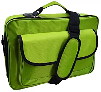 Lotsaveoutlet 10.1" 11.6" 12.5" 13.3" 14" Inch Green Laptop Bag Case Notebook Bag Case For Apple Macbook Macbook Air Macbook Pro Retina HP IBM Dell Latitude XPS Acer Alienware Sony Ultrabook XL Laptop Notebook Classic Series compartment Studio Slim Foam Carrying Messenger Bag Sleeve 1680D Case Briefcase Holder Green Padded