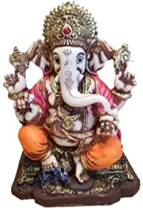 RK Collections 6.25" Lord Ganesh Statue/Ganesha Statue in Multicolor Antique Finish