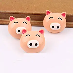 Home & Office Cork Board Photo Wall Holding Paper or Decorative/Colorful Lovely pig Series Pushpins/10 Piece/Random Color