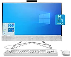 HP 23.8" Touchscreen IPS FHD WLED-Backlit All-in-One Desktop, AMD Ryzen 3 3250U, 8GB RAM, 256GB PCIe SSD Boot + 1TB 7200rpm HDD, DVD-RW, WiFi, HDMI, Windows 10 Home, Wired Keyboard and Mouse Combo